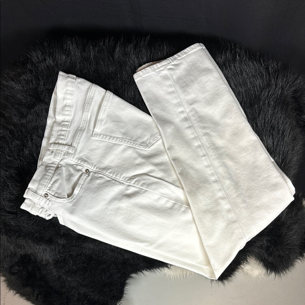 GAP White Straight Leg Jeans White Denim Jeans
